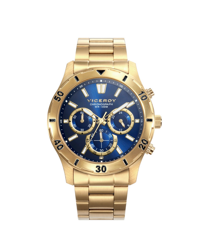 viceroy Reloj de hombre Heat de acero IP dorado y cronógrafo 2025