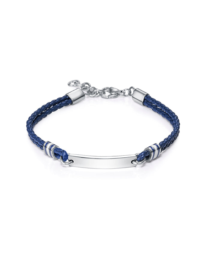 viceroy Reloj de niño con caja de acero y bisel con indicadores horarios. Pulsera de piel trenzada azul con placa de acero y detalles en esmalte de regalo Outlet online