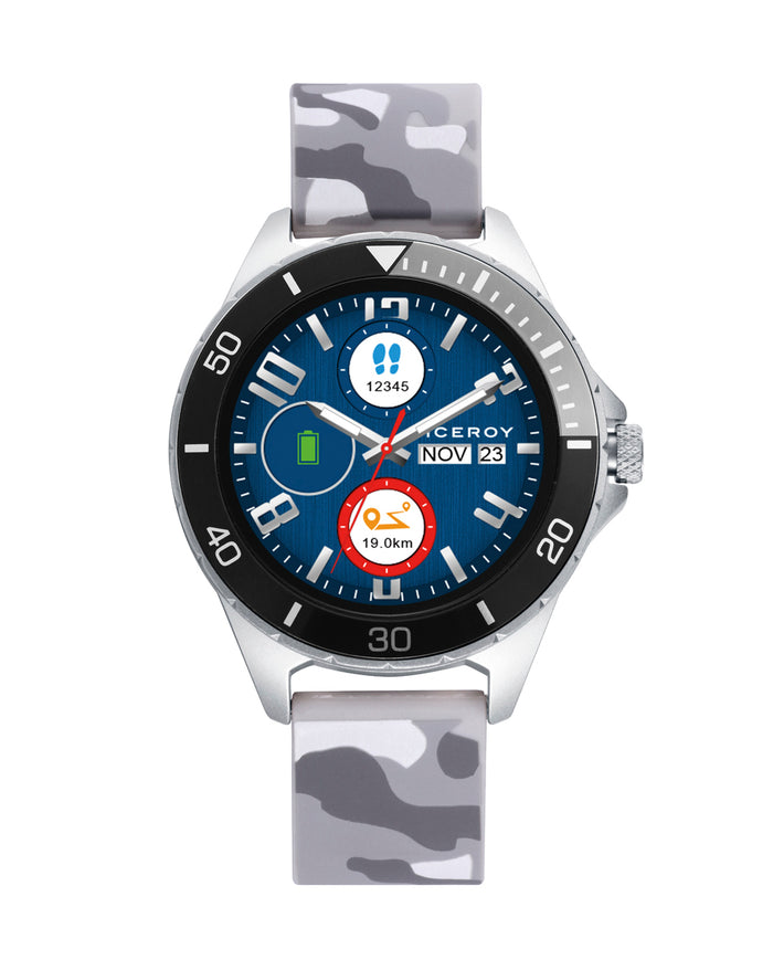 viceroy Smartwatch infantil Smartpro con correa de silicona negra y correa adicional con estampado de camuflaje gris Ofertas