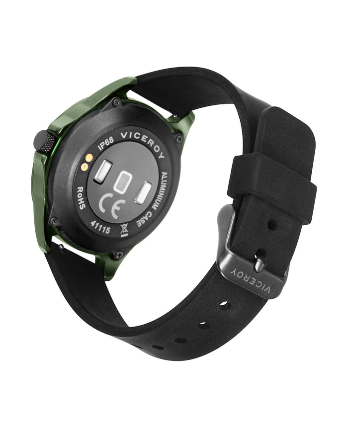 viceroy Smartwatch infantil Smartpro con correa de silicona negra y correa adicional con estampado de camuflaje verde Venta caliente