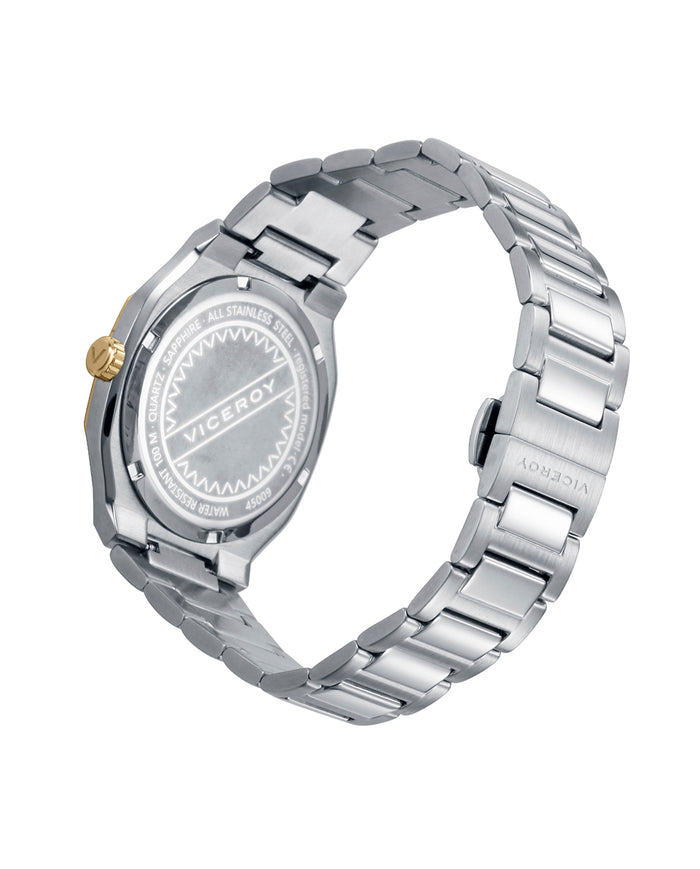 viceroy Reloj colección Laura Escanes caja de acero con doble bisel en acero Ip dorado con cristal zafiro 10 atm y brazalete de acero con movimiento cuarzo Liquidación