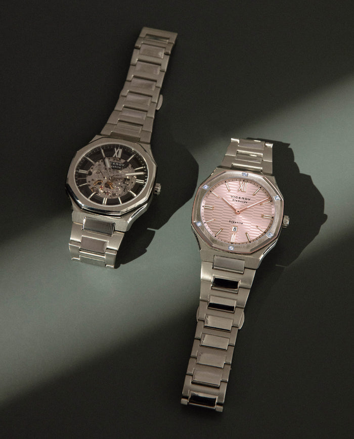 viceroy Reloj colección Laura Escanes caja de acero con doble bisel en acero Ip dorado con cristal zafiro 10 atm y brazalete de acero con movimiento cuarzo Liquidación