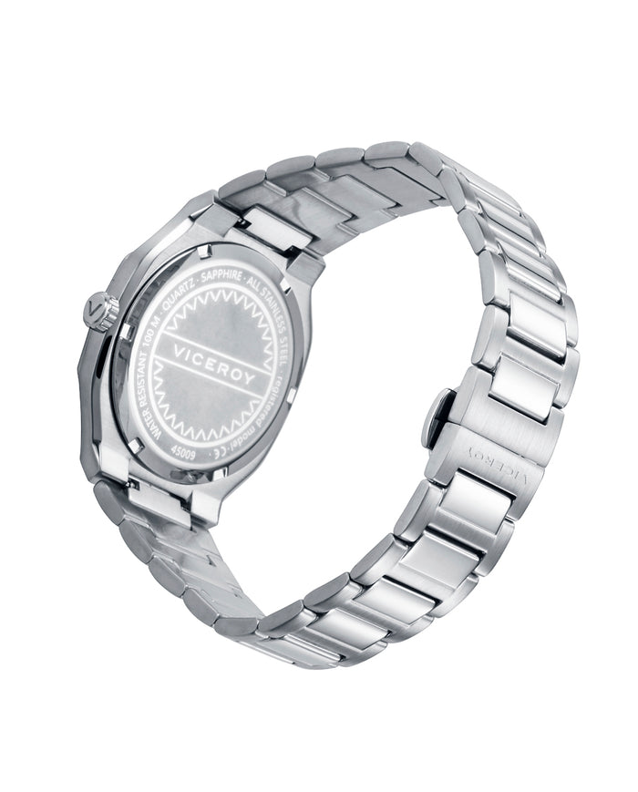 viceroy Reloj colección Laura Escanes caja de acero con doble bisel en Ip gris y rosa con cristal zafiro 10 atm y brazalete de acero con movimiento cuarzo Mejor oferta