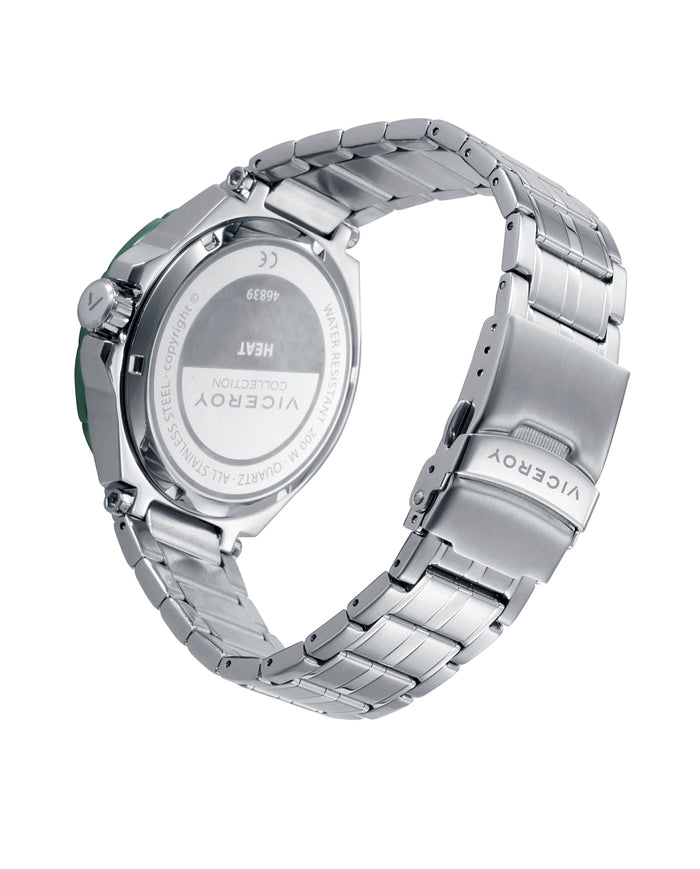 viceroy Reloj caja de acero con bisel verde 20 atm y brazalete de acero con movimiento cuarzo Rebajas online