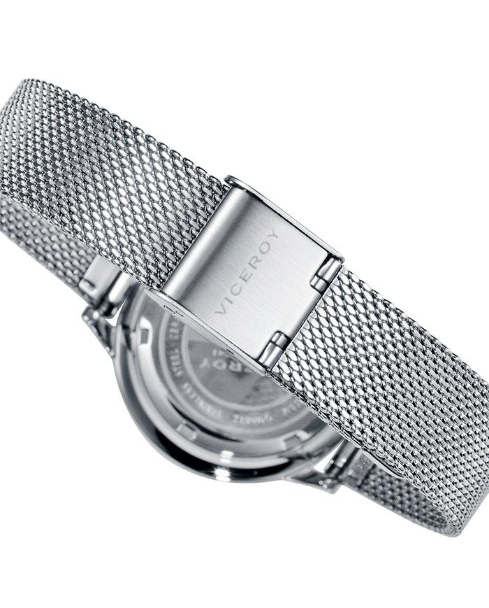 viceroy Reloj de mujer Cerámica de acero en blanco y malla milanesa Envío internacional gratuito