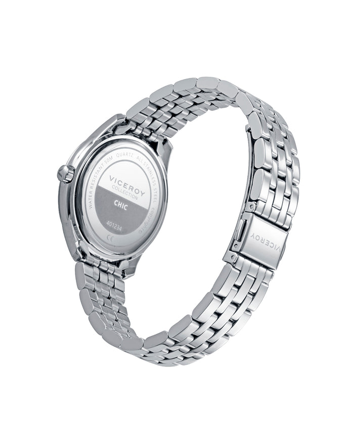 viceroy Pack reloj y pulsera caja de acero 5 atm y brazalete de acero con movimiento cuarzo Limitado a 3 días