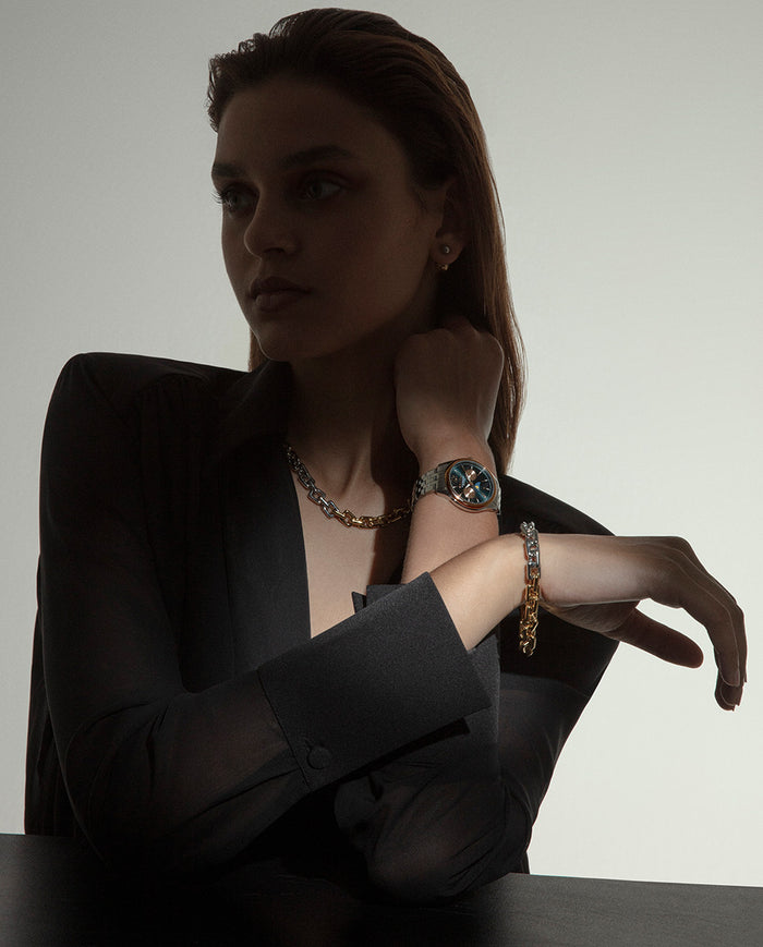 viceroy Reloj caja bicolor acero e Ip rosa 5 atm y brazalete de acero con movimiento cuarzo Precios de Black Friday