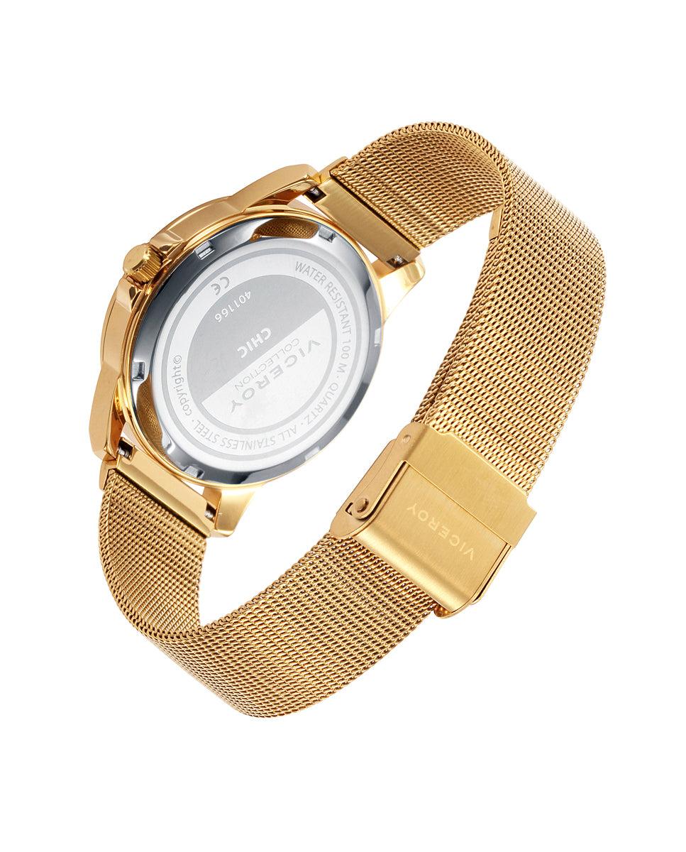 viceroy Reloj de mujer Chic con caja y brazalete de acero dorado 2025