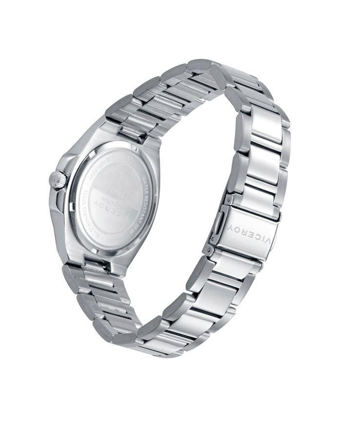 viceroy Reloj de acero con esfera negra de índices plateados Rebajas