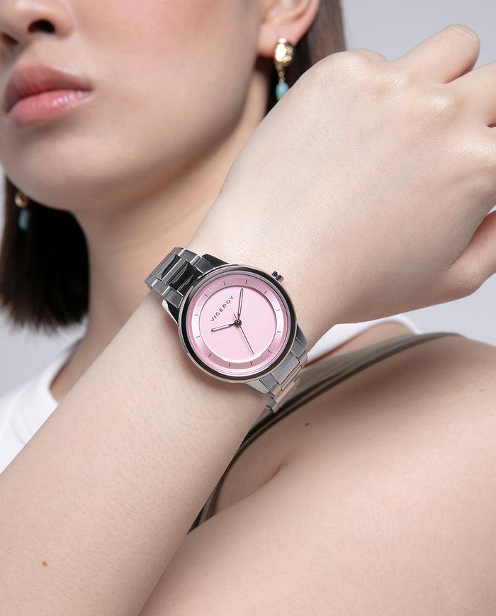 viceroy Reloj para mujer en acero con esfera rosa Solo hoy