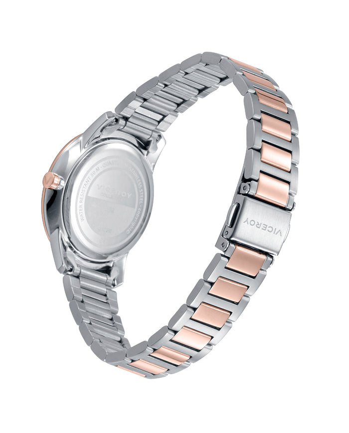 viceroy Reloj para mujer con correa brazalete bicolor y esfera blanca Solo queda un día