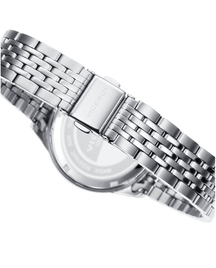 viceroy Reloj de mujer Grand 3 agujas de acero y esfera blanca Liquidación
