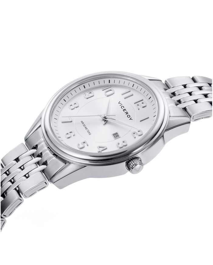viceroy Reloj de mujer Grand 3 agujas de acero y esfera blanca Liquidación