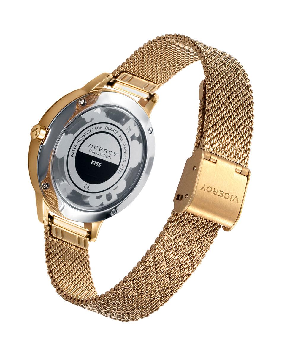 viceroy Reloj de mujer Viceroy Kiss de acero con mallla milanesa en ip dorado Precios de Black Friday