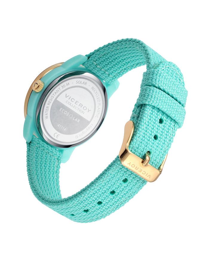 viceroy Reloj de mujer Ecosolar con caja de plástico reciclado y correa verde de nylon Rebajas de fin de temporada