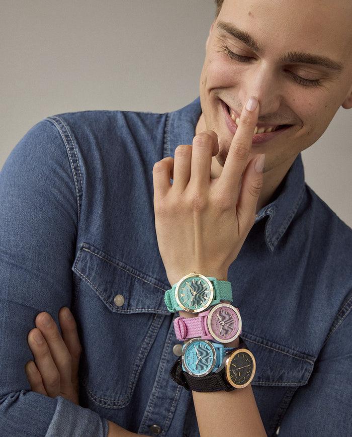 viceroy Reloj de mujer Ecosolar con caja de plástico reciclado y correa rosa de nylon Precio ultrabajo