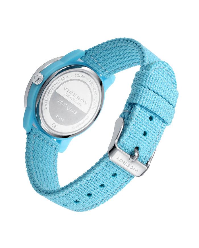 viceroy Reloj de mujer Ecosolar con caja de plástico reciclado y correa azul de nylon 2025