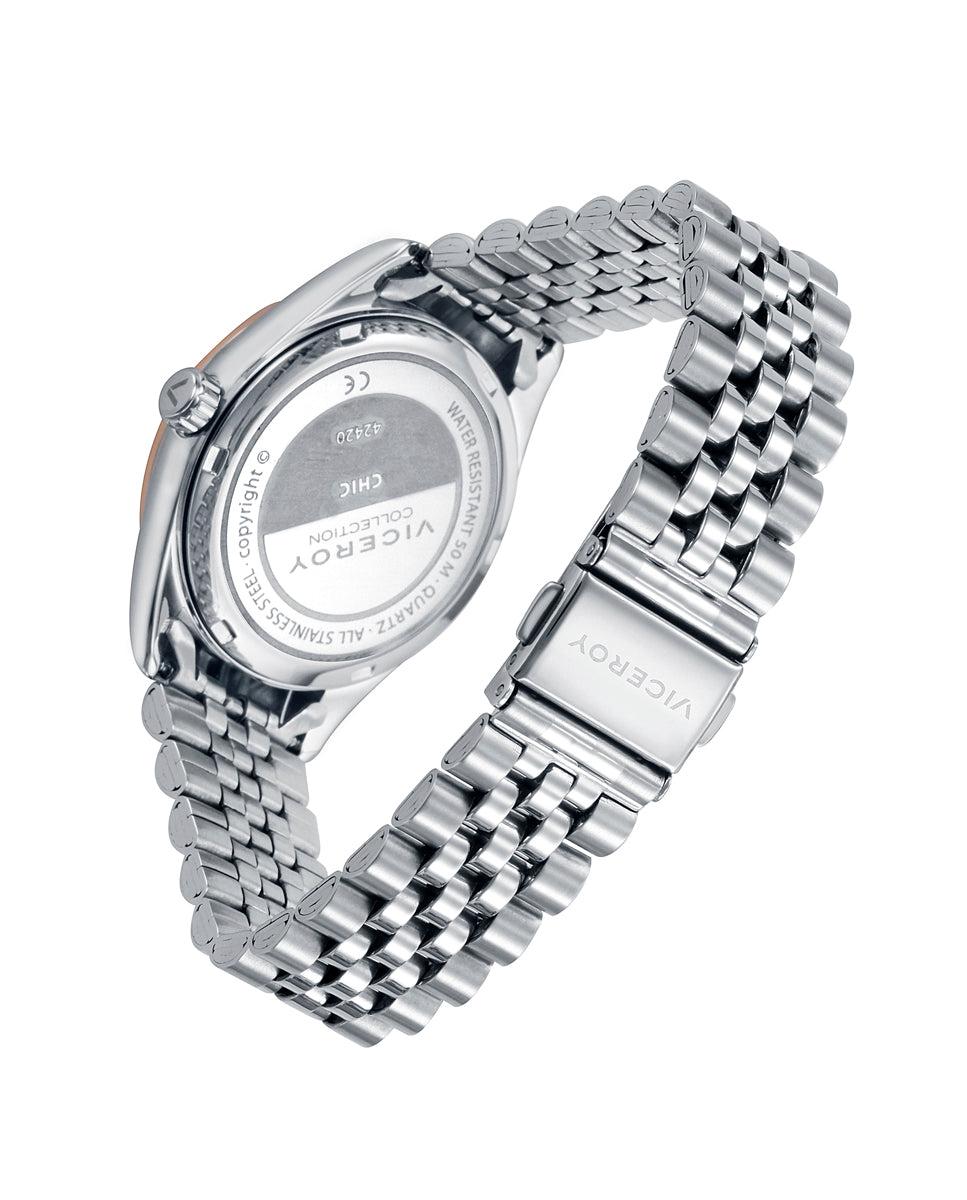 viceroy Reloj de mujer Chic de acero con esfera verde y bisel IP rosa En línea