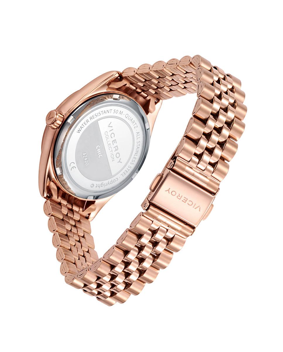 viceroy Reloj de mujer Chic de acero con esfera naranja IP rosa Outlet