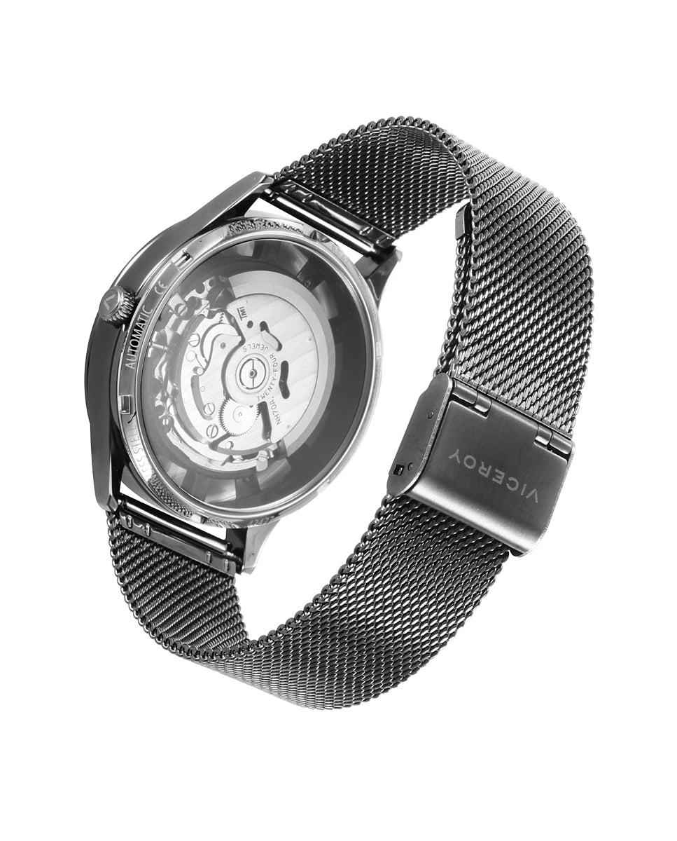 viceroy Reloj de hombre Beat automático con caja y malla milanesa de acero en Ip negro Rebajas top