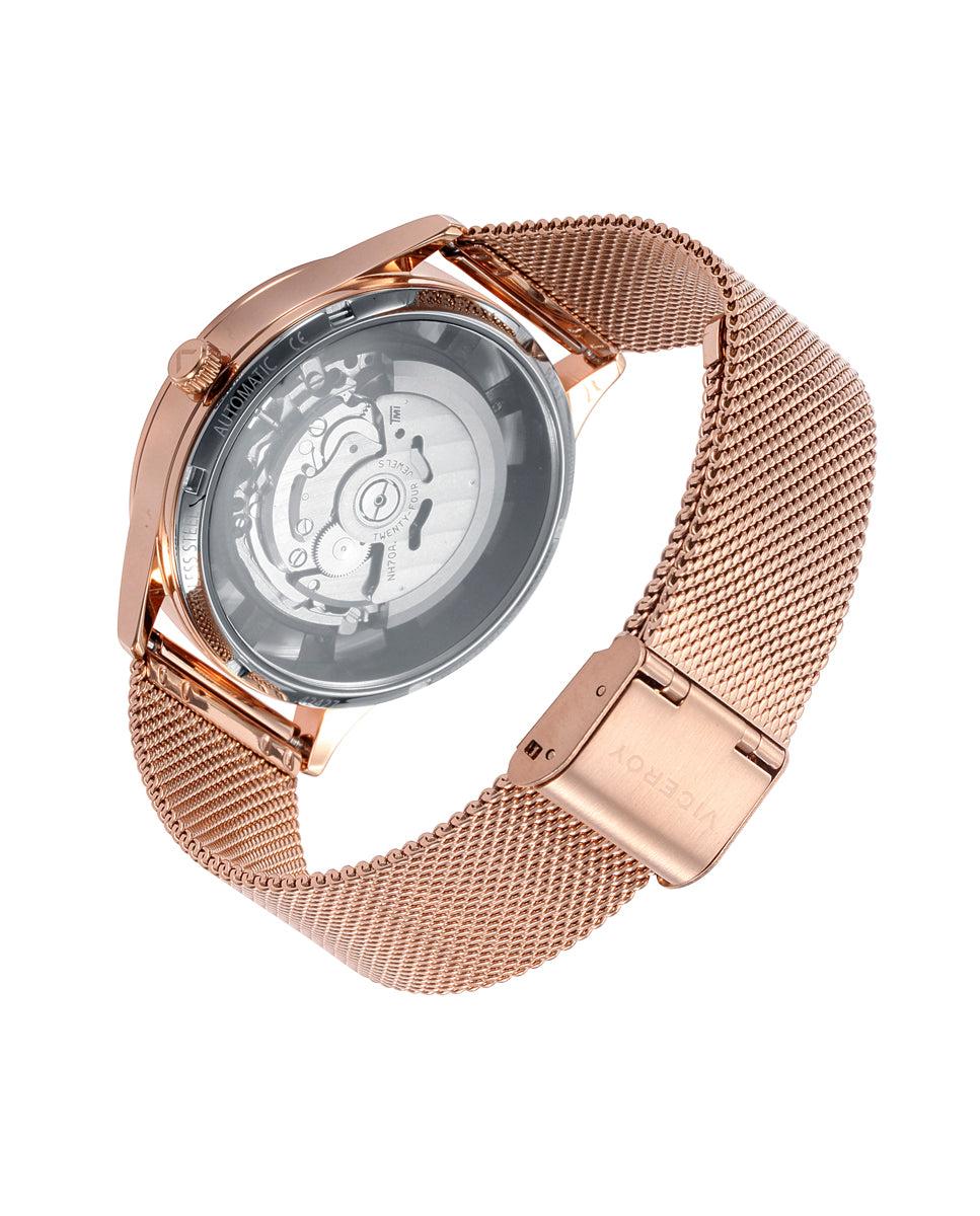 viceroy Reloj de hombre Beat automático con caja y brazalete de acero en Ip rosa Envío gratis