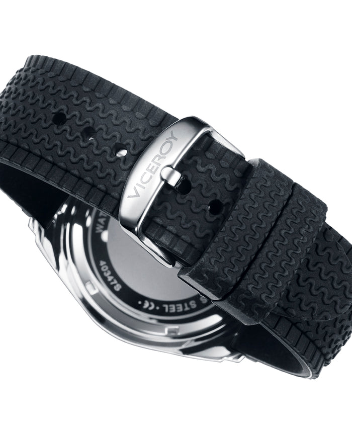 viceroy Reloj de hombre Magnum multifunción de acero y correa de silicona negra Último día