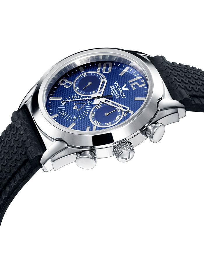 viceroy Reloj de hombre Magnum multifunción de acero y correa de silicona negra Último día