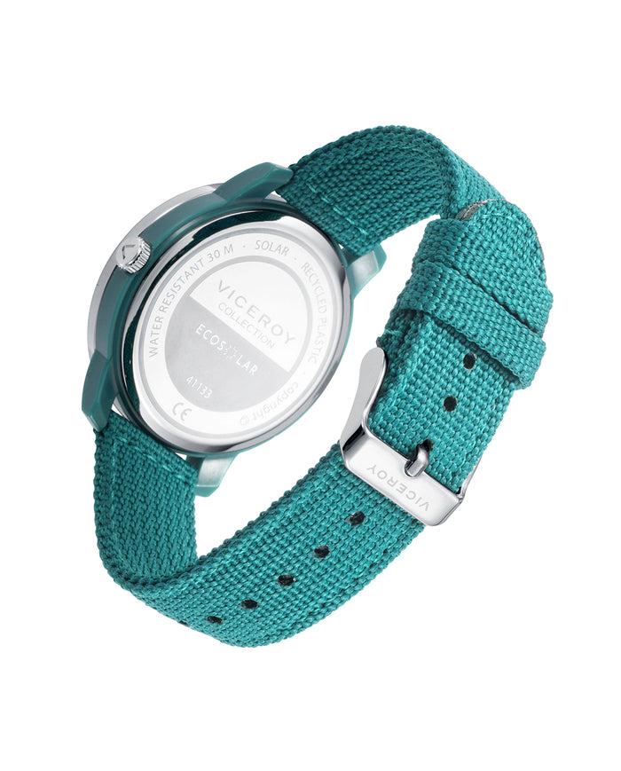 viceroy Reloj de hombre Ecosolar con caja de plástico reciclado y correa de nylon reciclado en verde Superdescuento