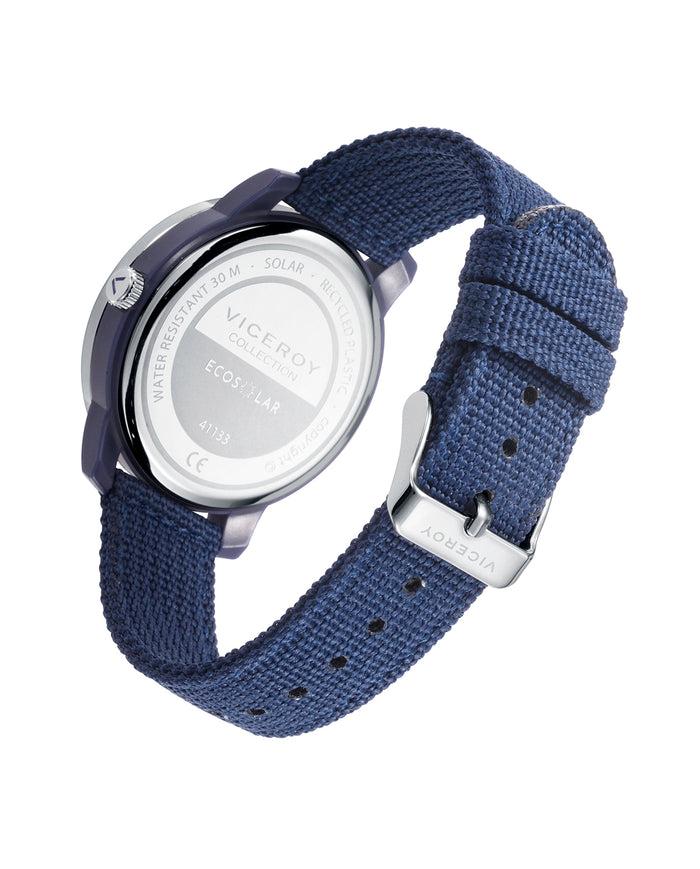 viceroy Reloj de hombre Ecosolar con caja de plástico reciclado y correa de nylon reciclado en azul Grandes descuentos