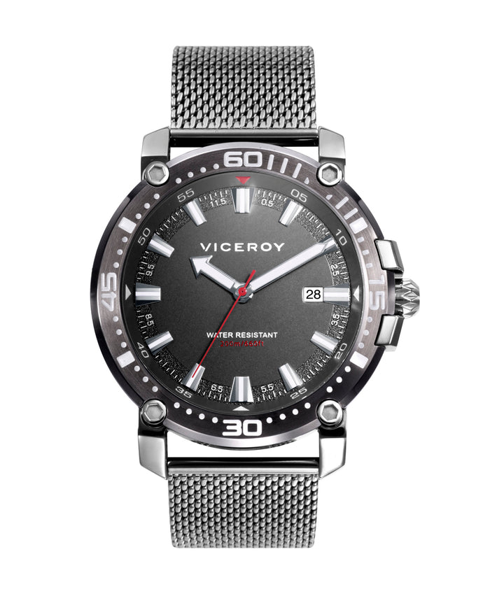 viceroy Reloj de hombre Heat con caja y malla milanesa de acero Envío internacional gratuito