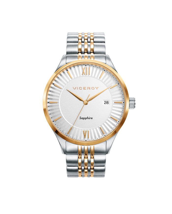 viceroy Reloj de hombre Dress 3 agujas de acero bicolor Tienda de fábrica