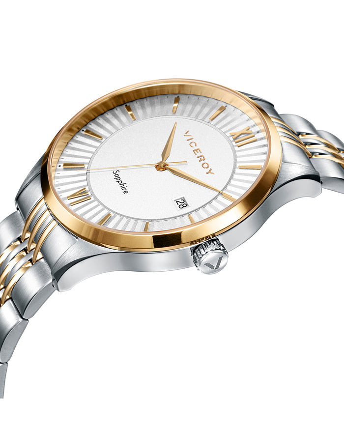 viceroy Reloj de hombre Dress 3 agujas de acero bicolor Tienda de fábrica