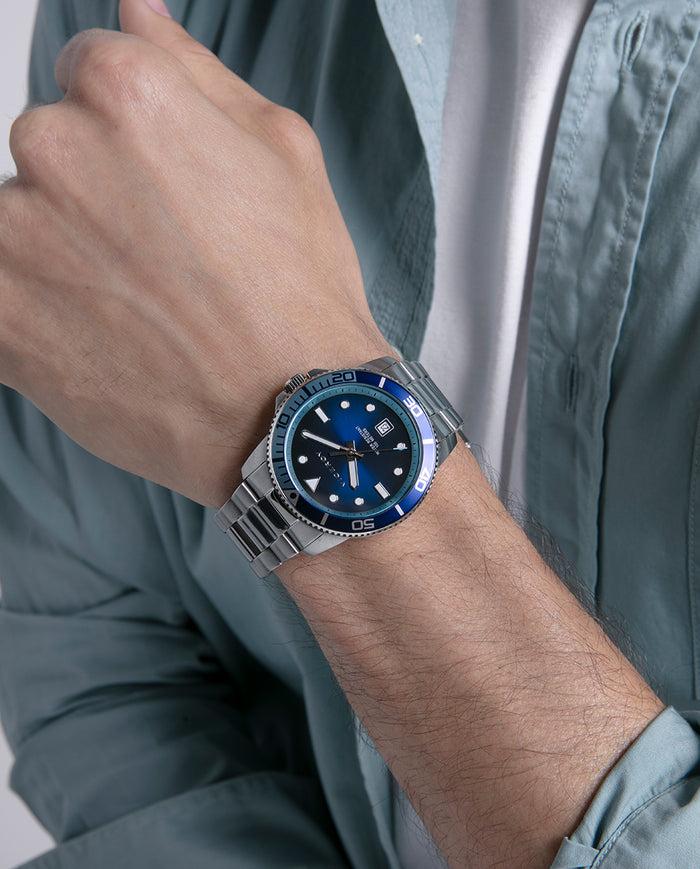 viceroy Reloj caja de acero con bisel de alumino en color azul y movimiento de cuarzo Ahorra y exporta
