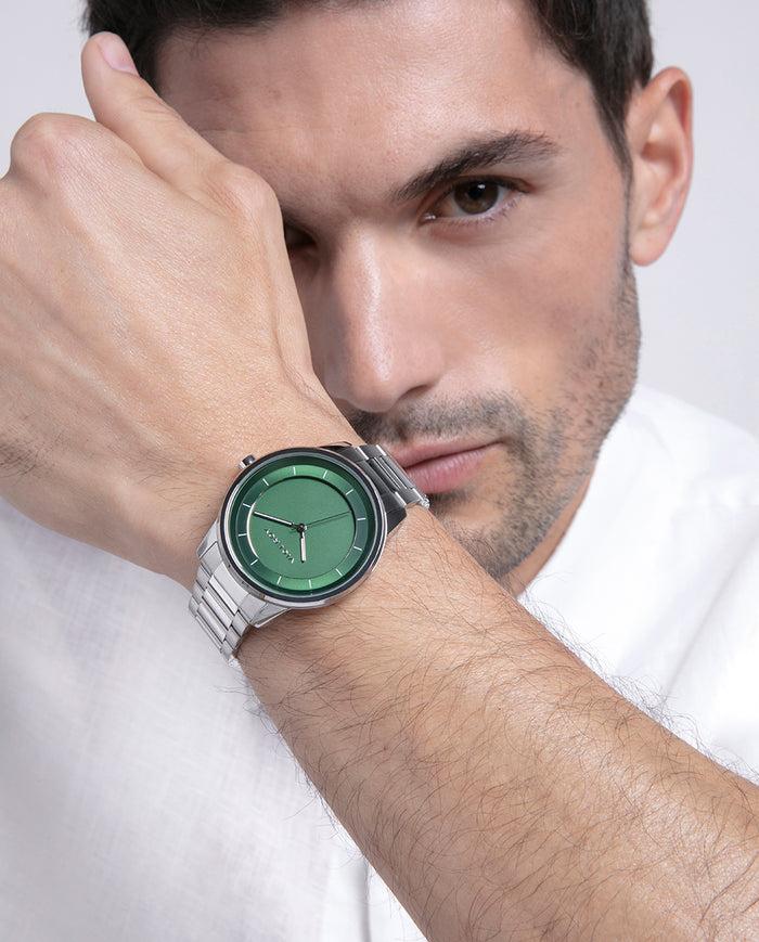 viceroy Reloj de acero con esfera verde y movimiento de cuarzo Oferta exclusiva