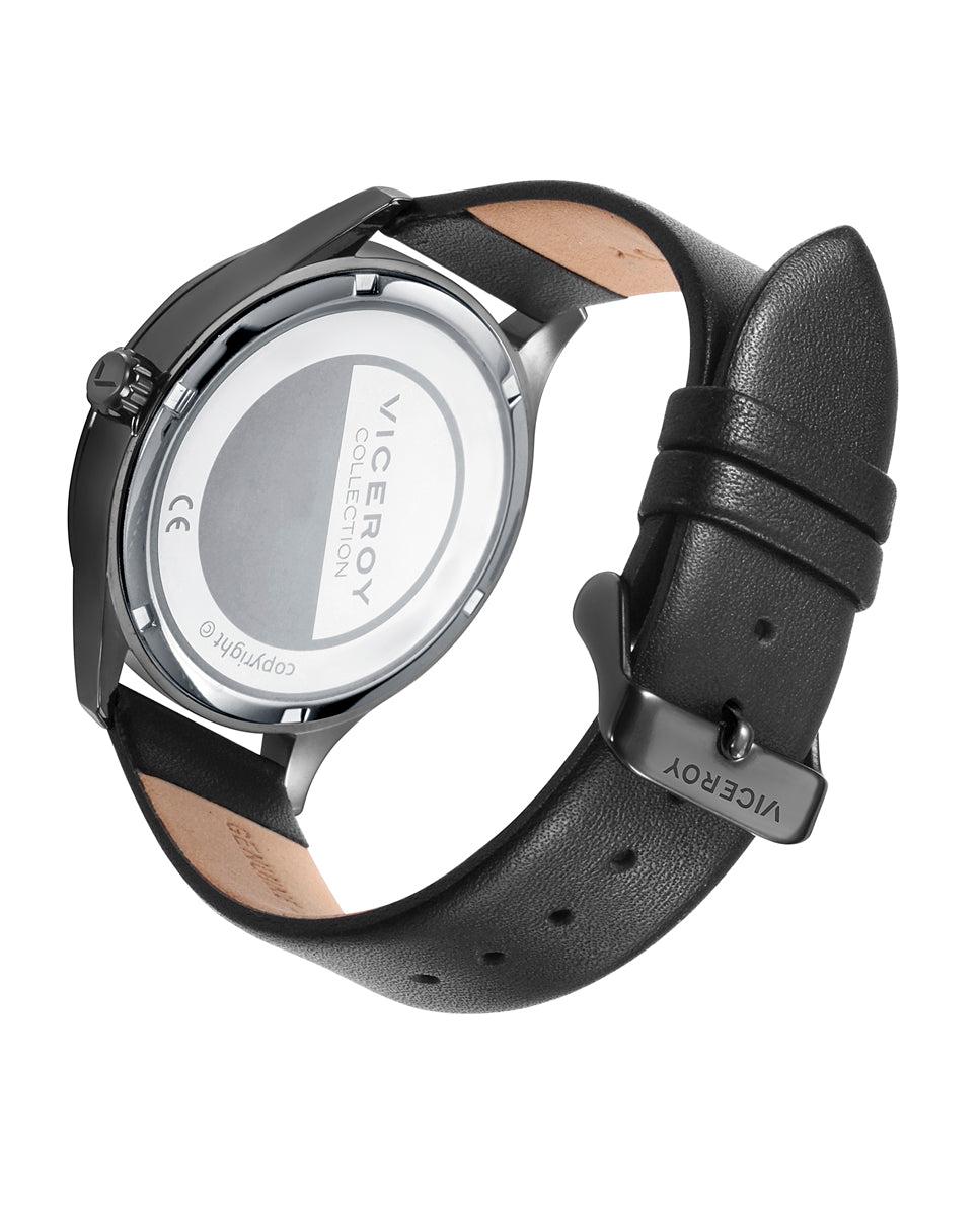 viceroy Reloj de hombre Viceroy Beat con correa de piel negra Ofertas especiales