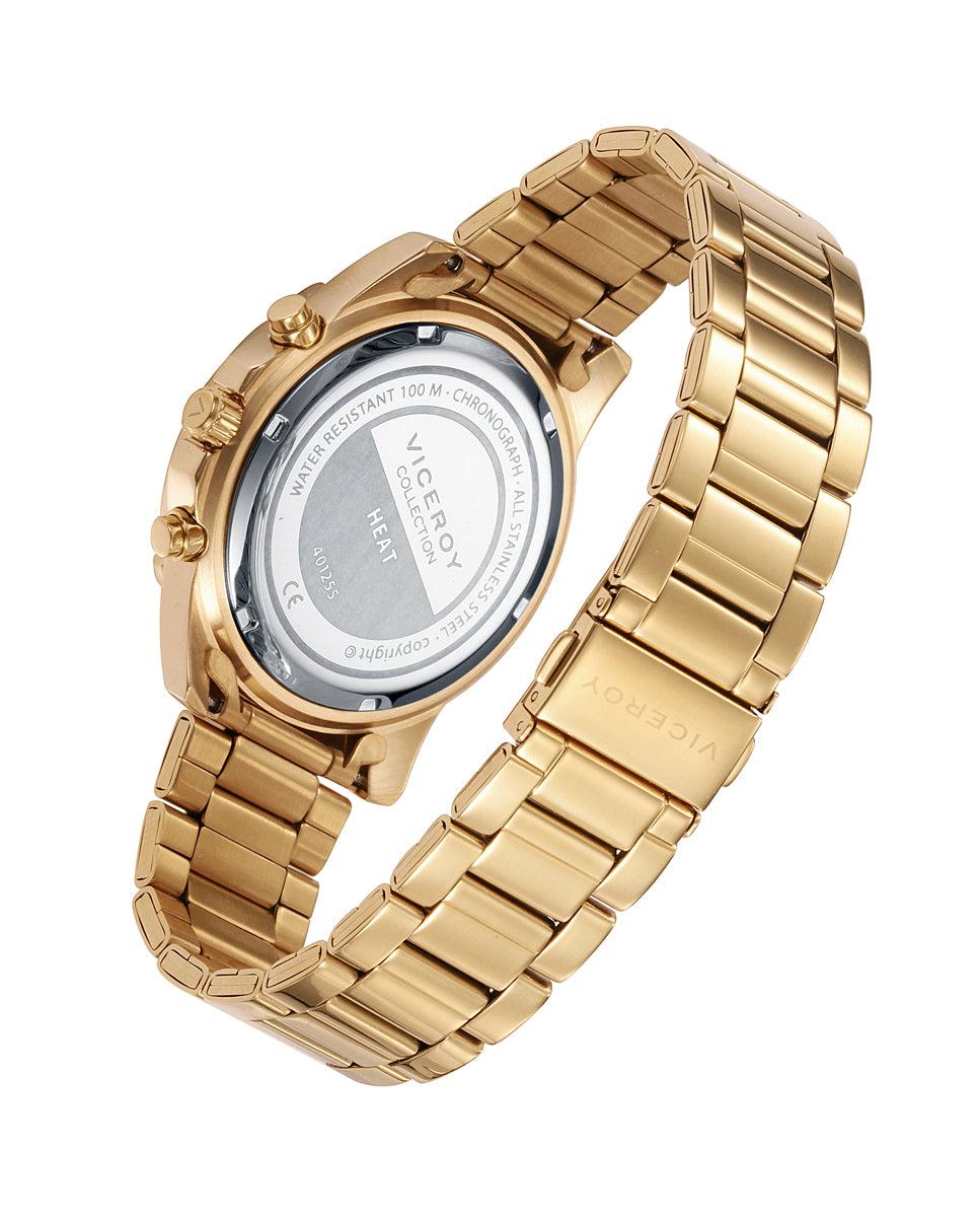 viceroy Reloj de hombre Heat cronógrafo de acero en Ip dorado Devoluciones gratuitas