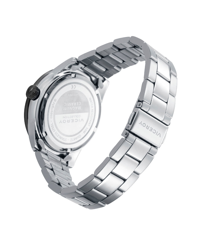 viceroy Reloj caja de acero con bisel cerámico negro 5 atm y brazalete acero con movimiento cuarzo Ofertas