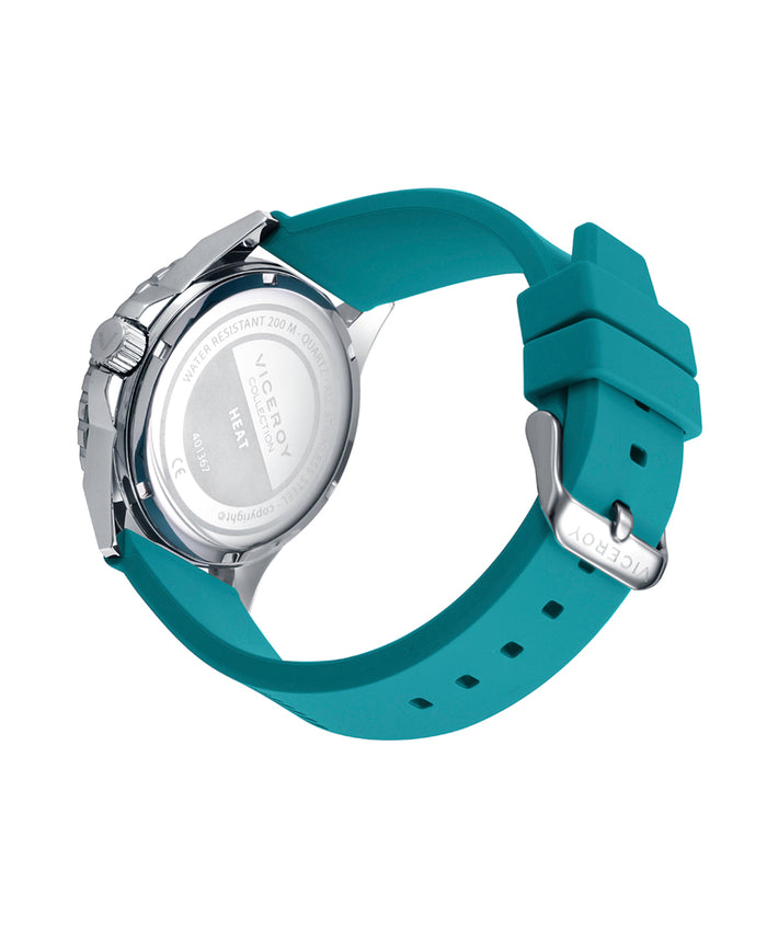 viceroy Reloj caja de acero con bisel giratorio con correa de silicona verde Oferta especial