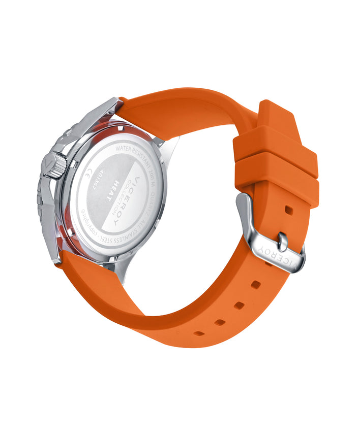 viceroy Reloj caja de acero con bisel giratorio y correa de silicona naranja Envío gratis