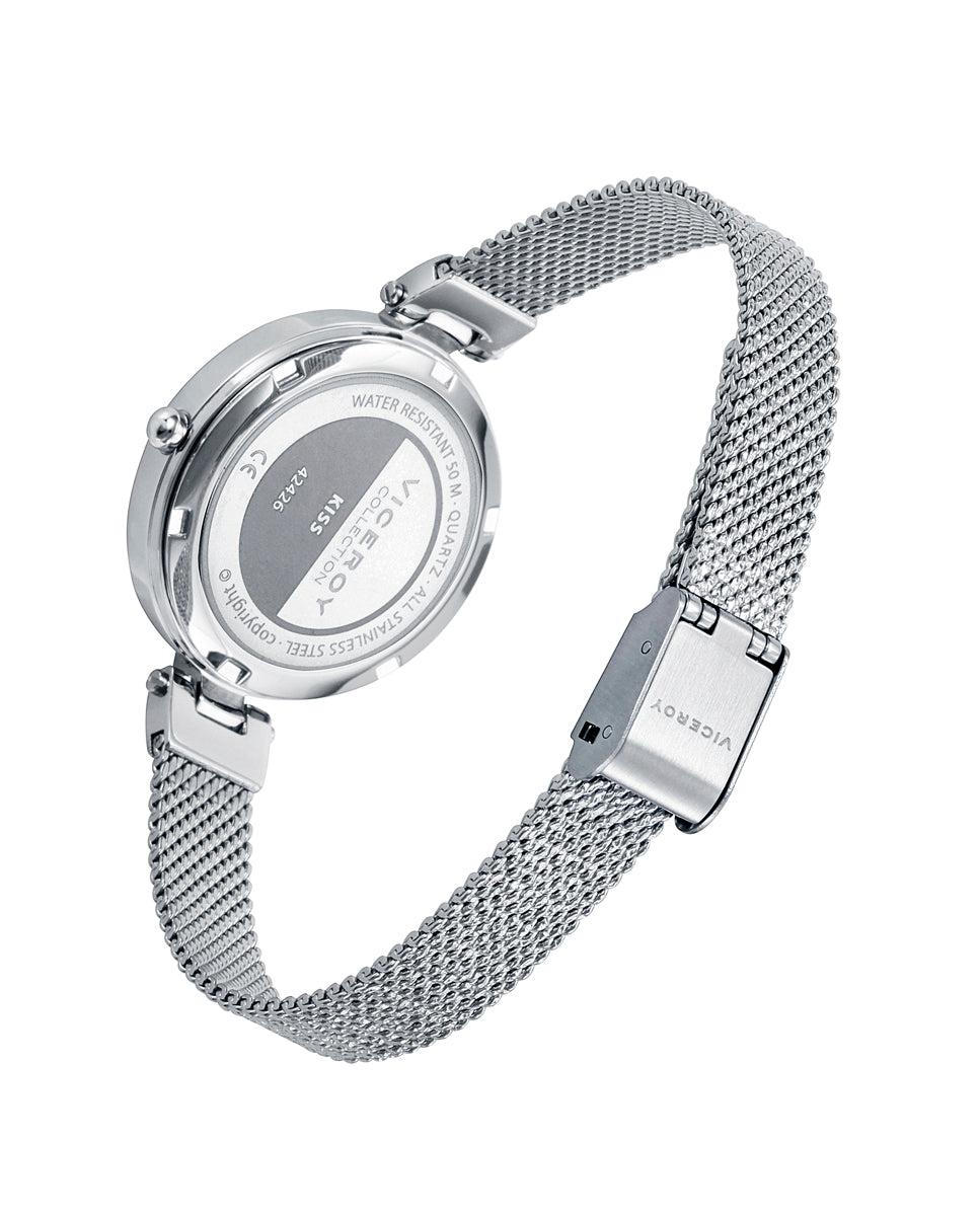 viceroy Reloj de mujer Kiss de acero con esfera celeste y malla con textura Precio de fábrica
