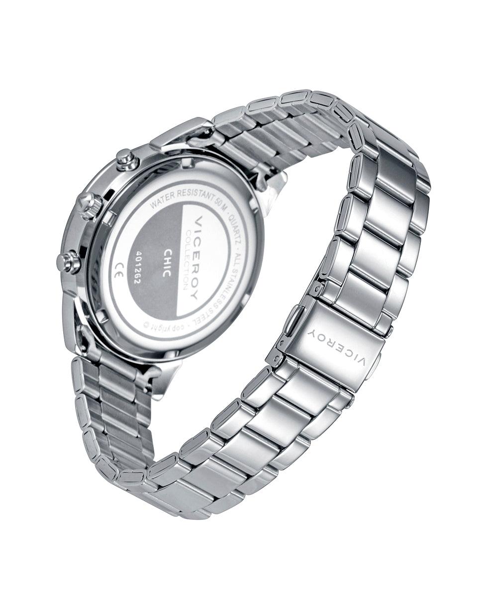 viceroy Reloj de mujer Chic de acero multifunción con esfera de madreperla y bisel con circonitas Envío internacional gratuito