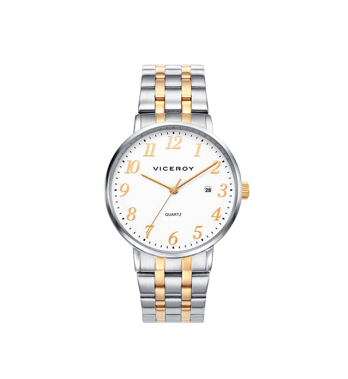 viceroy Reloj de hombre Viceroy con brazalete bicolor y esfera blanca Limitado a 3 días