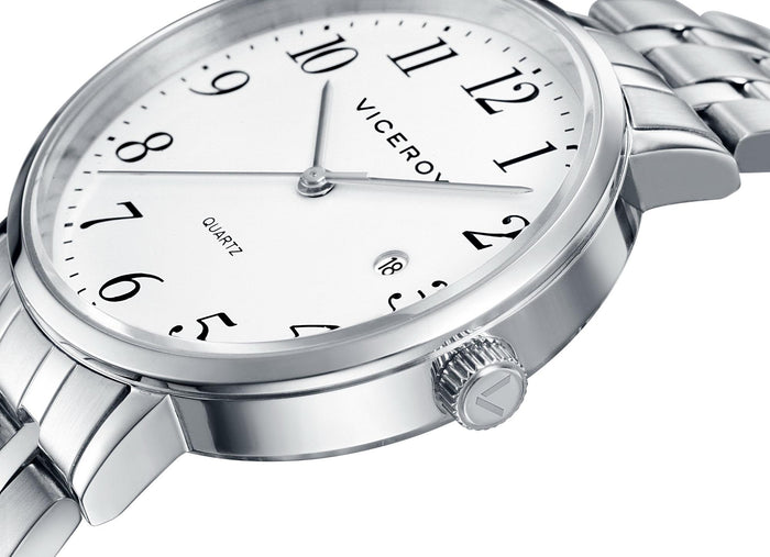 viceroy Reloj de hombre Viceroy con brazalete de acero y esfera blanca Ahorra y exporta
