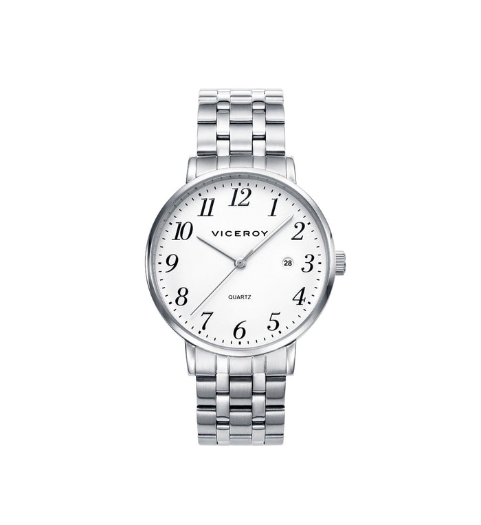 viceroy Reloj de hombre Viceroy con brazalete de acero y esfera blanca Ahorra y exporta