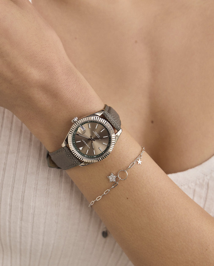 viceroy Reloj de mujer Chic con caja de acero y correa de nylon gris En oferta