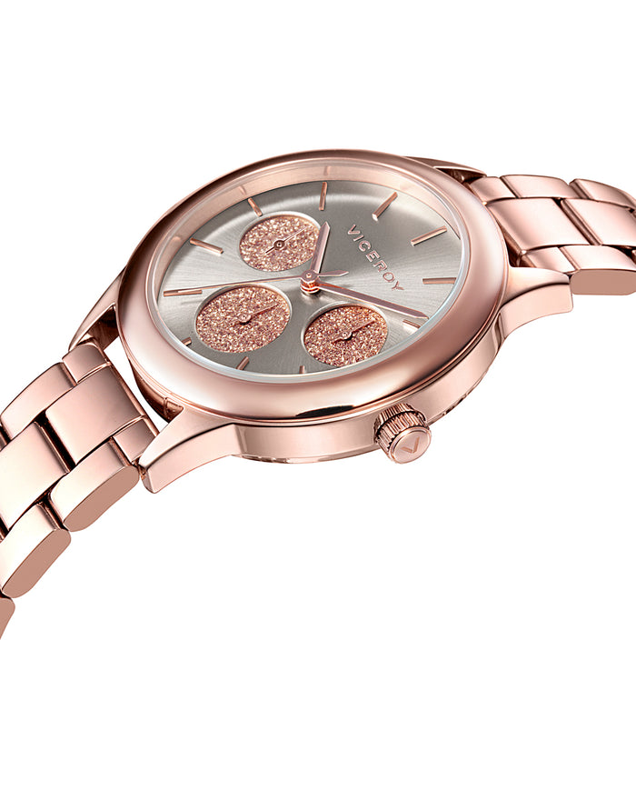 viceroy Reloj de mujer Chic multifunción de acero con IP rosa Oferta exclusiva