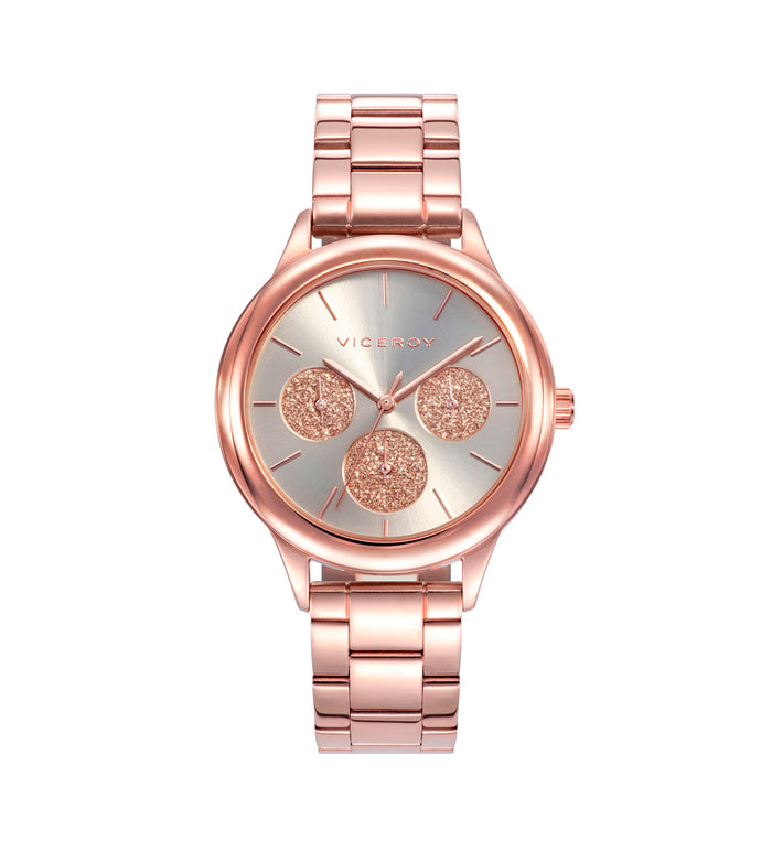 viceroy Reloj de mujer Chic multifunción de acero con IP rosa Oferta exclusiva