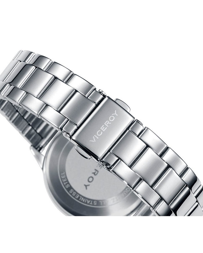 viceroy Reloj de mujer Chic multifunción de acero y esfera plateada Última moda