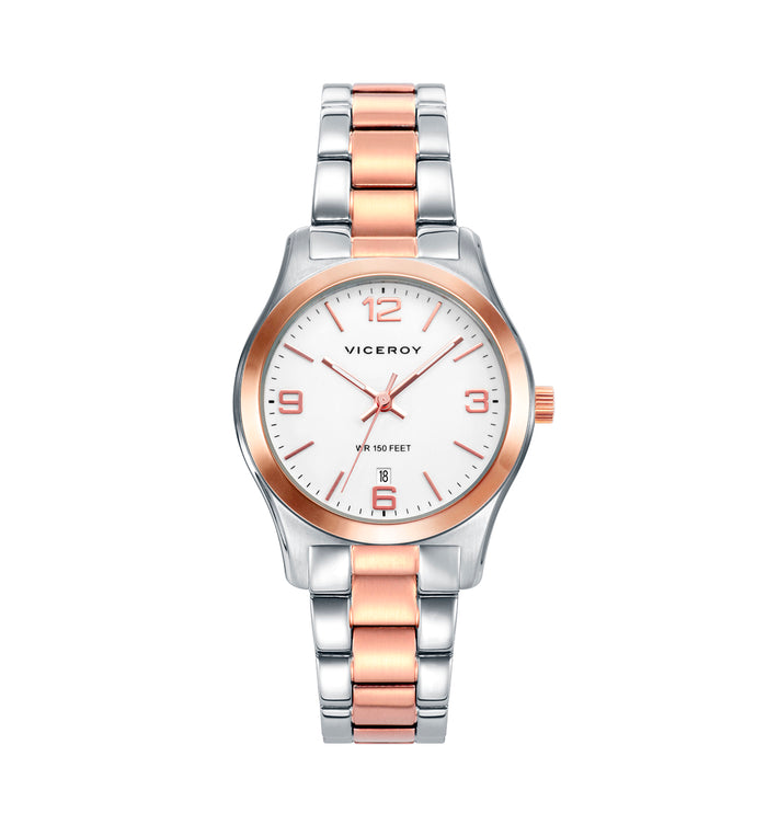 viceroy Reloj de mujer Grand 3 agujas de acero con IP rosa Ofertas de temporada