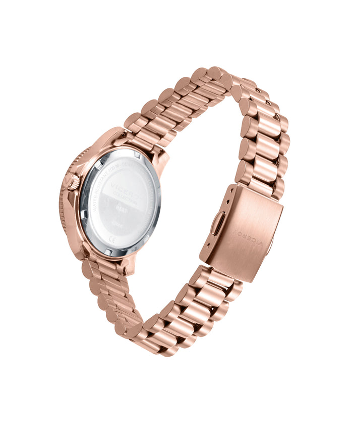 viceroy Reloj caja de acero Ip rosa con bisel de aluminio en color rosa Devoluciones gratuitas
